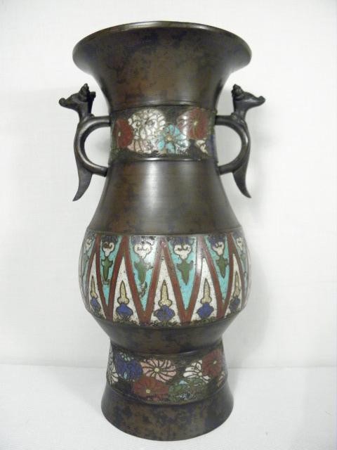 Chinese bronze cloisonne vase.