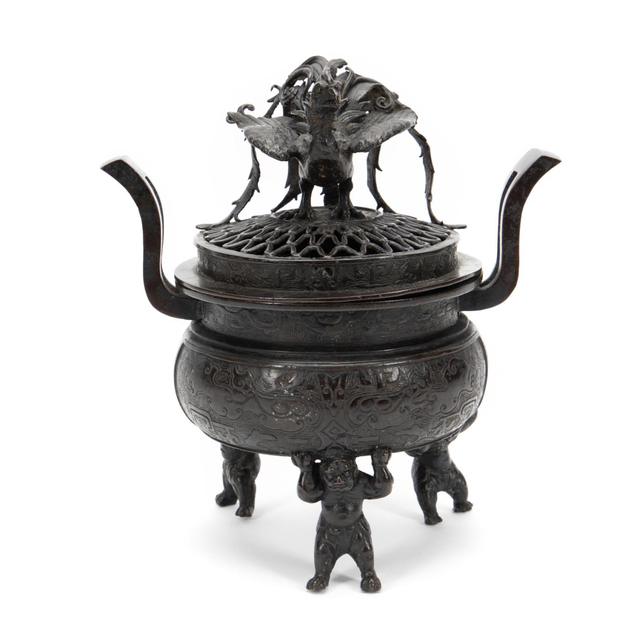 CHINESE BRONZE COVERED PHOENIX