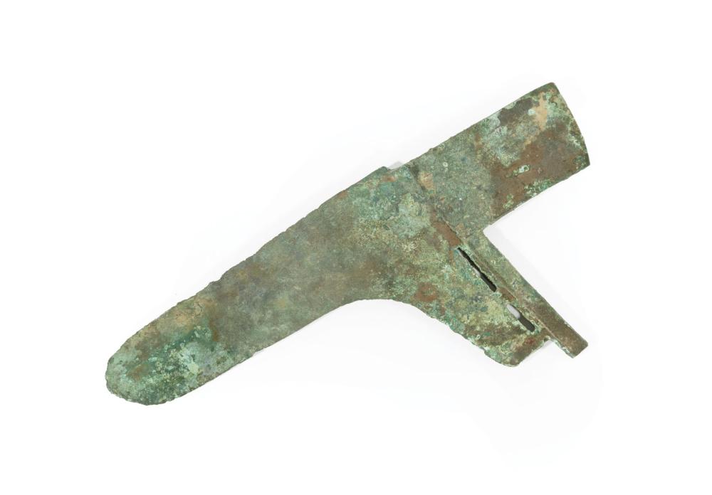 CHINESE BRONZE DAGGER AXE,