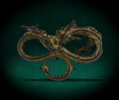 CHINESE BRONZE DRAGON BRUSH ST