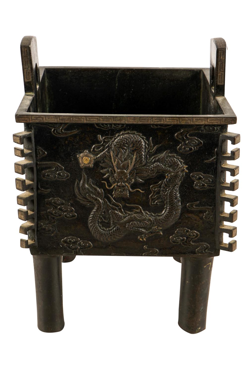 CHINESE BRONZE DRAGON CENSERwith