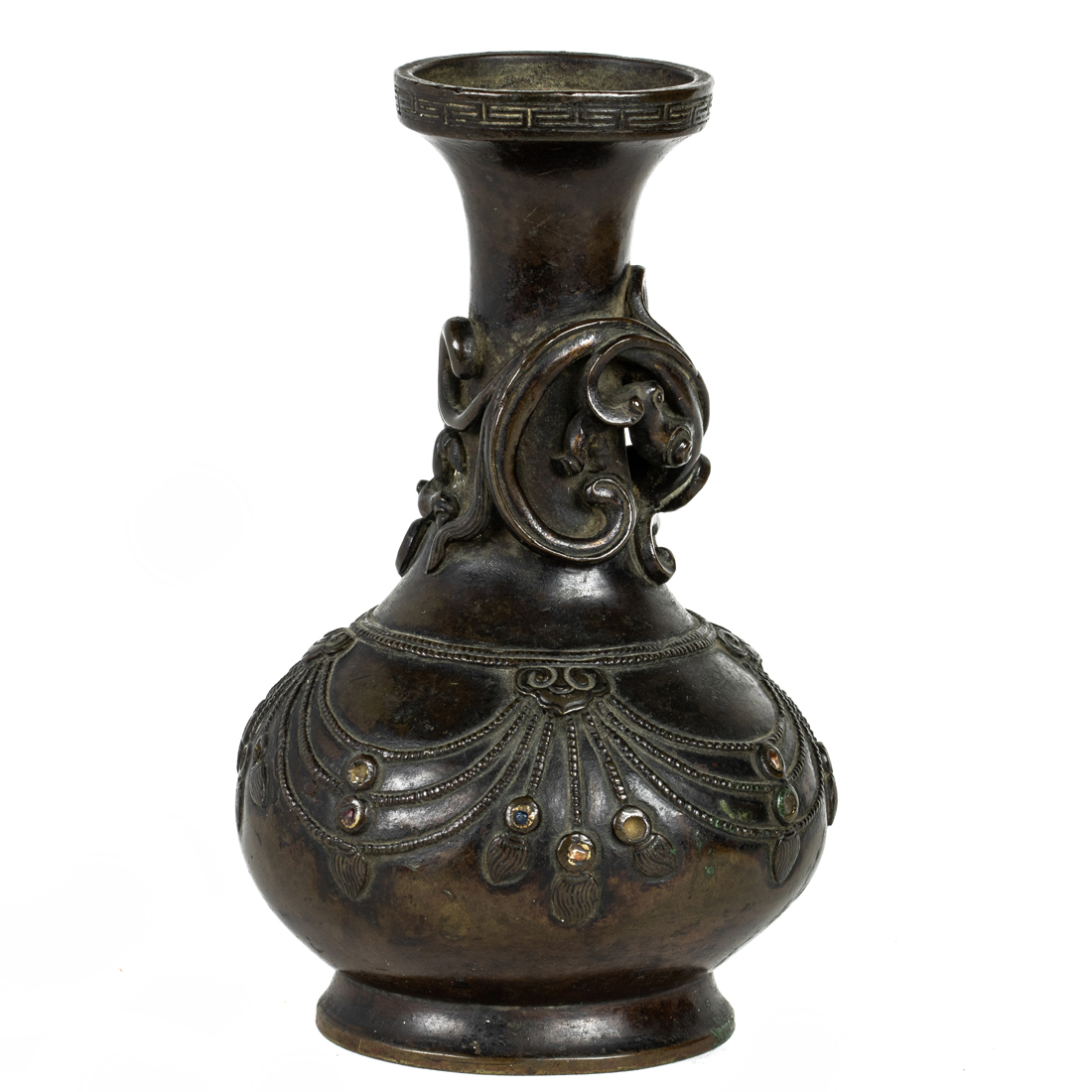CHINESE BRONZE 'DRAGON' VASE