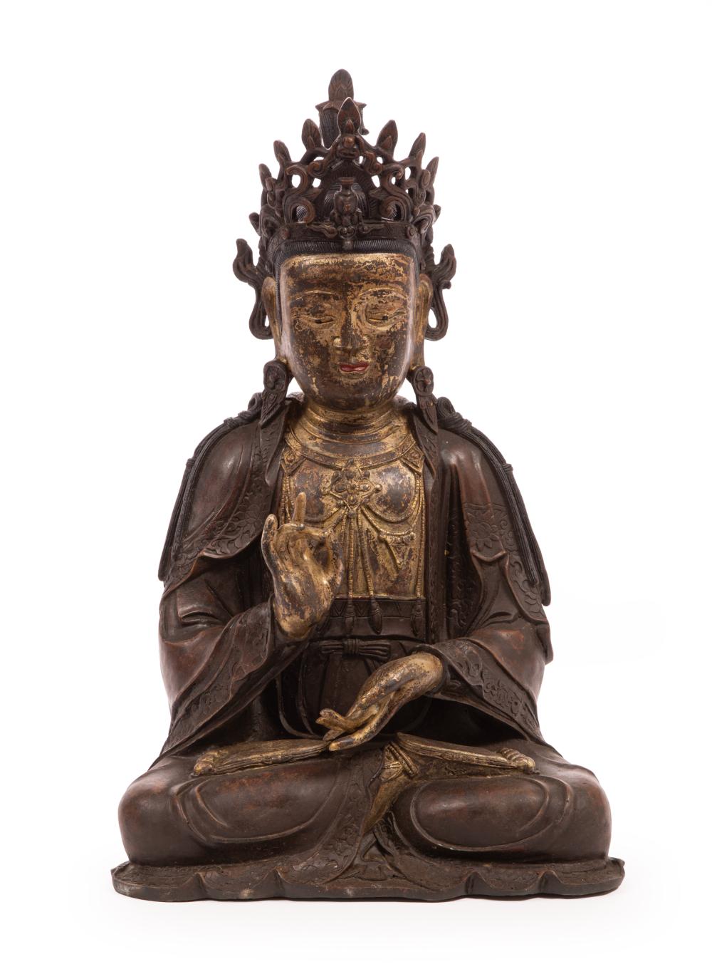 CHINESE BRONZE FIGURE OF A