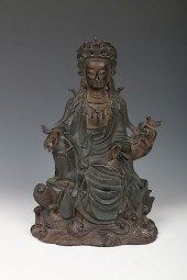 CHINESE BRONZE FIGURE OF A BUD