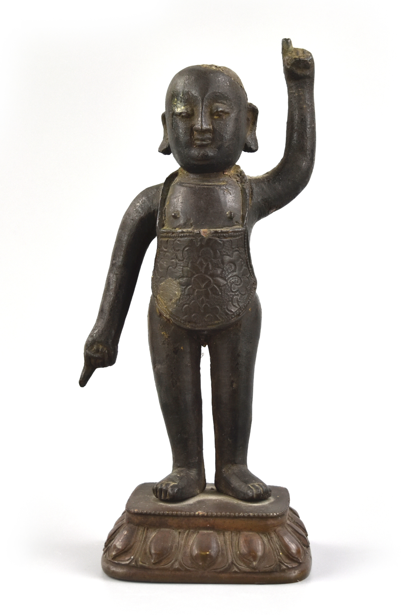 CHINESE BRONZE FIGURE OF BOY,