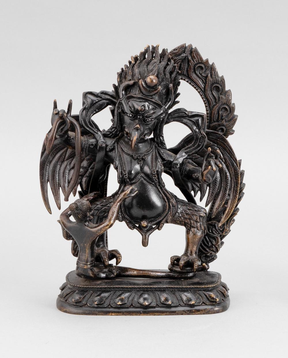 CHINESE BRONZE FIGURE OF GARUDA