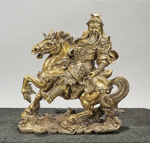 Chinese bronze figure of Guandi