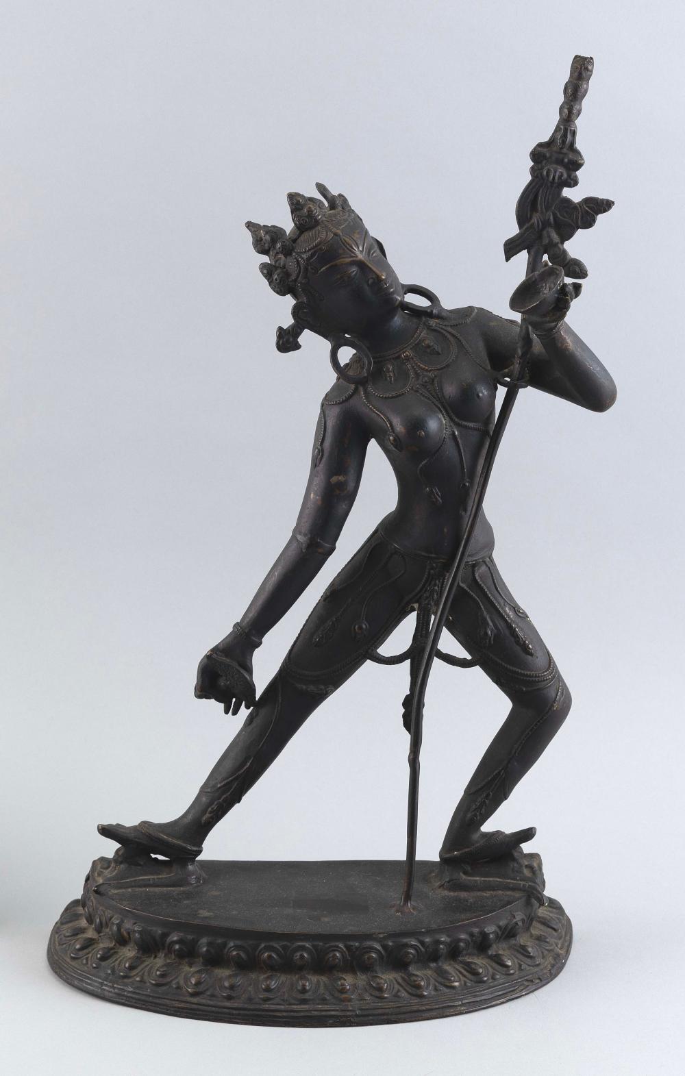 CHINESE BRONZE FIGURE OF SHIVA 19TH