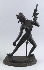 CHINESE BRONZE FIGURE OF SHIVA