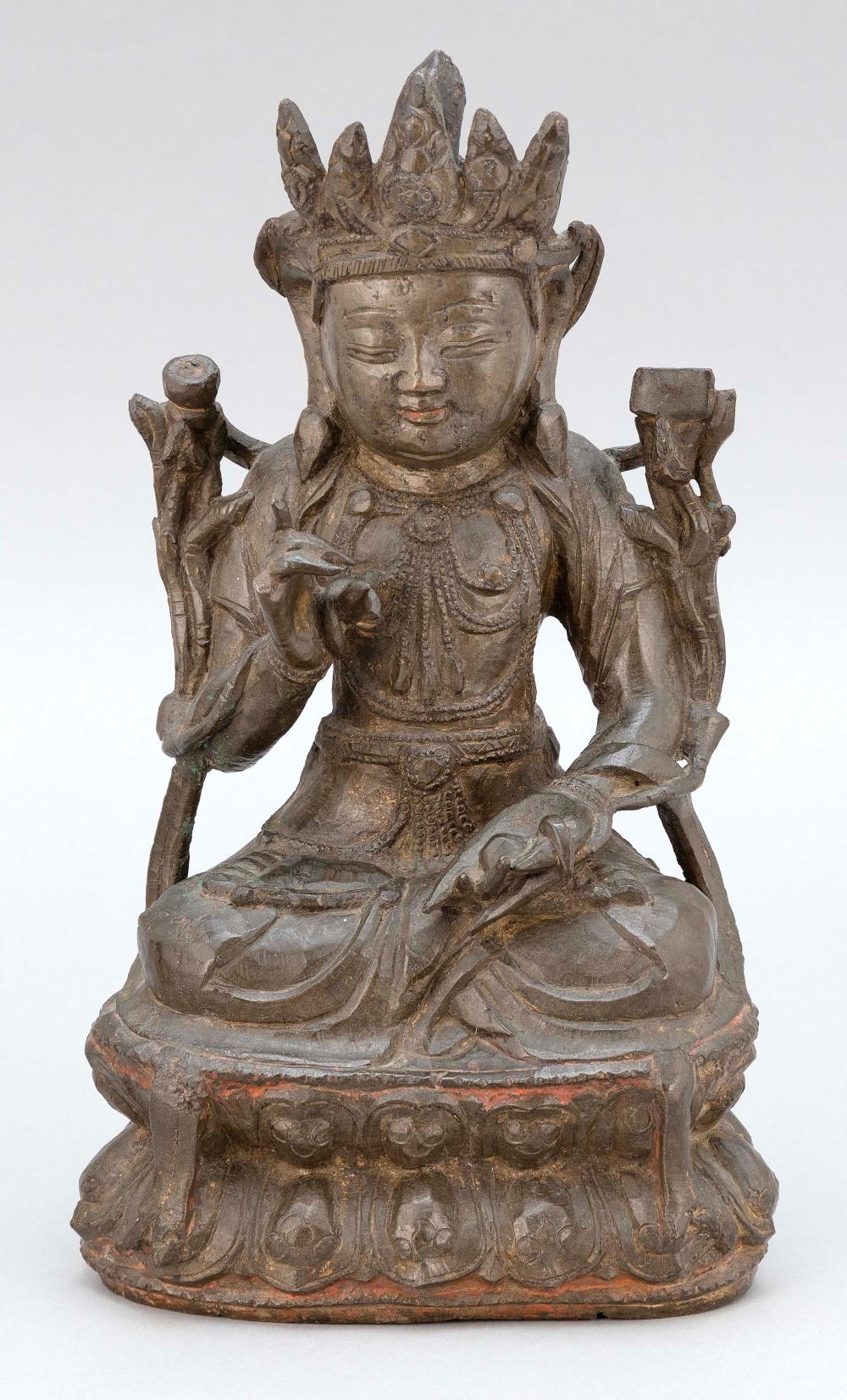 CHINESE BRONZE FIGURE OF TARA