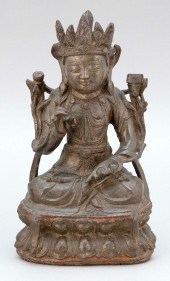 CHINESE BRONZE FIGURE OF TARA