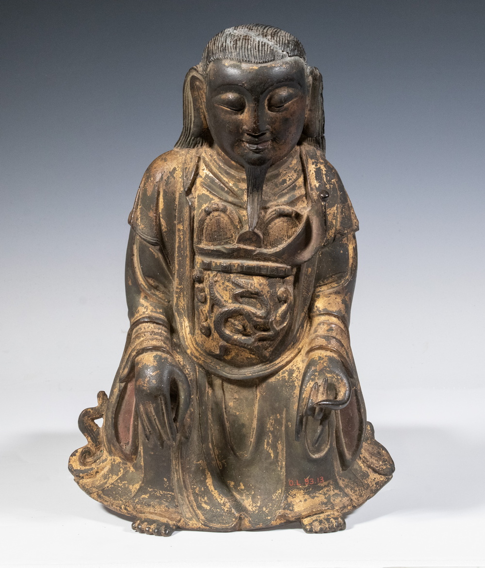 CHINESE BRONZE FIGURE OF ZHENWU