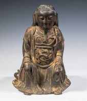 CHINESE BRONZE FIGURE OF ZHENW