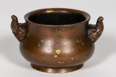CHINESE BRONZE GOLD SPLASH CEN