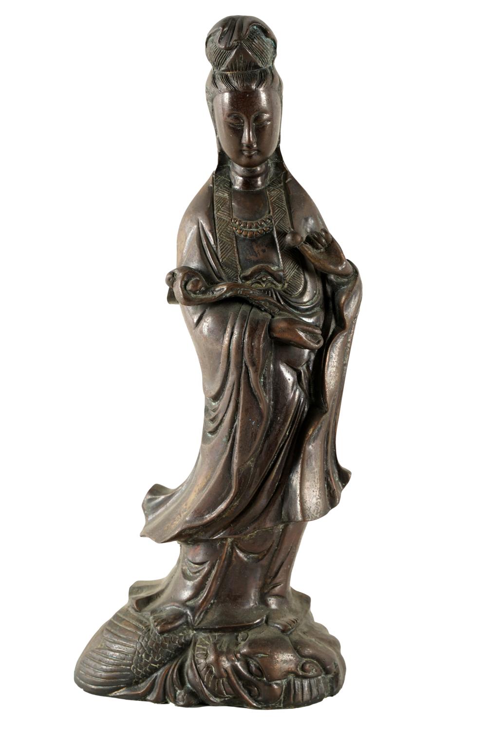 CHINESE BRONZE GUANYIN FIGUREon