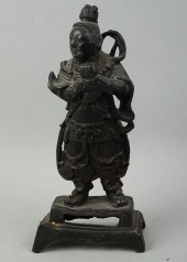 CHINESE BRONZE GUARDIAN FIGURE