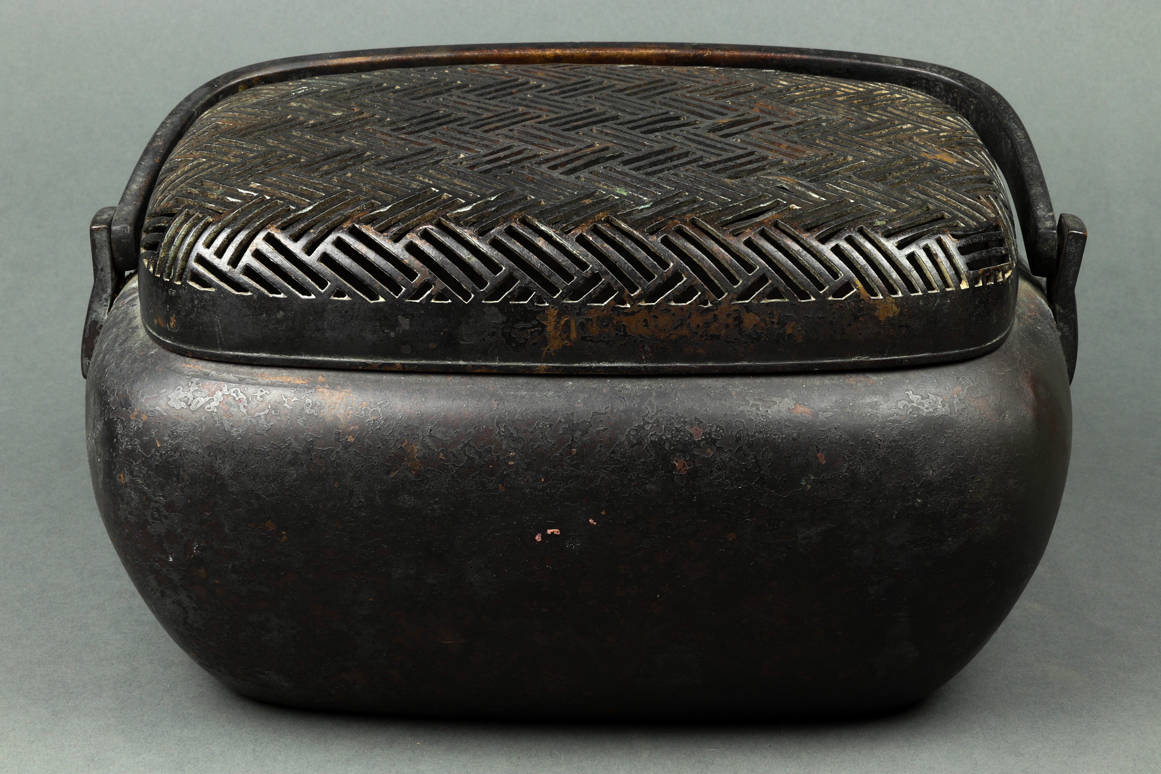 CHINESE BRONZE HAND WARMER AND