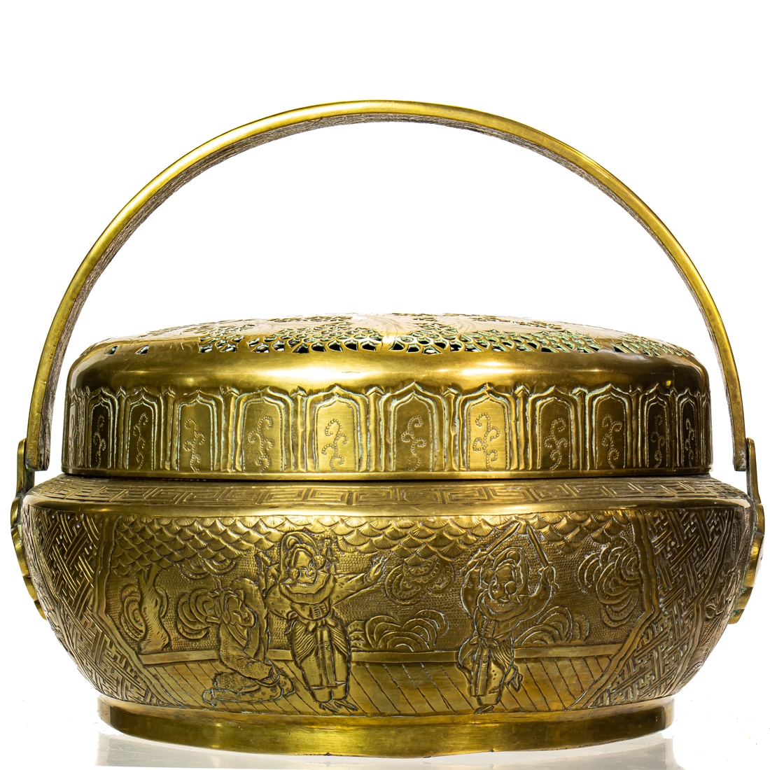 CHINESE BRONZE HAND WARMER