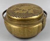 CHINESE BRONZE HAND WARMER W/