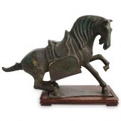 CHINESE BRONZE HORSE SCULPTURE