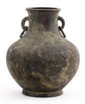 CHINESE BRONZE HU VASE Chinese