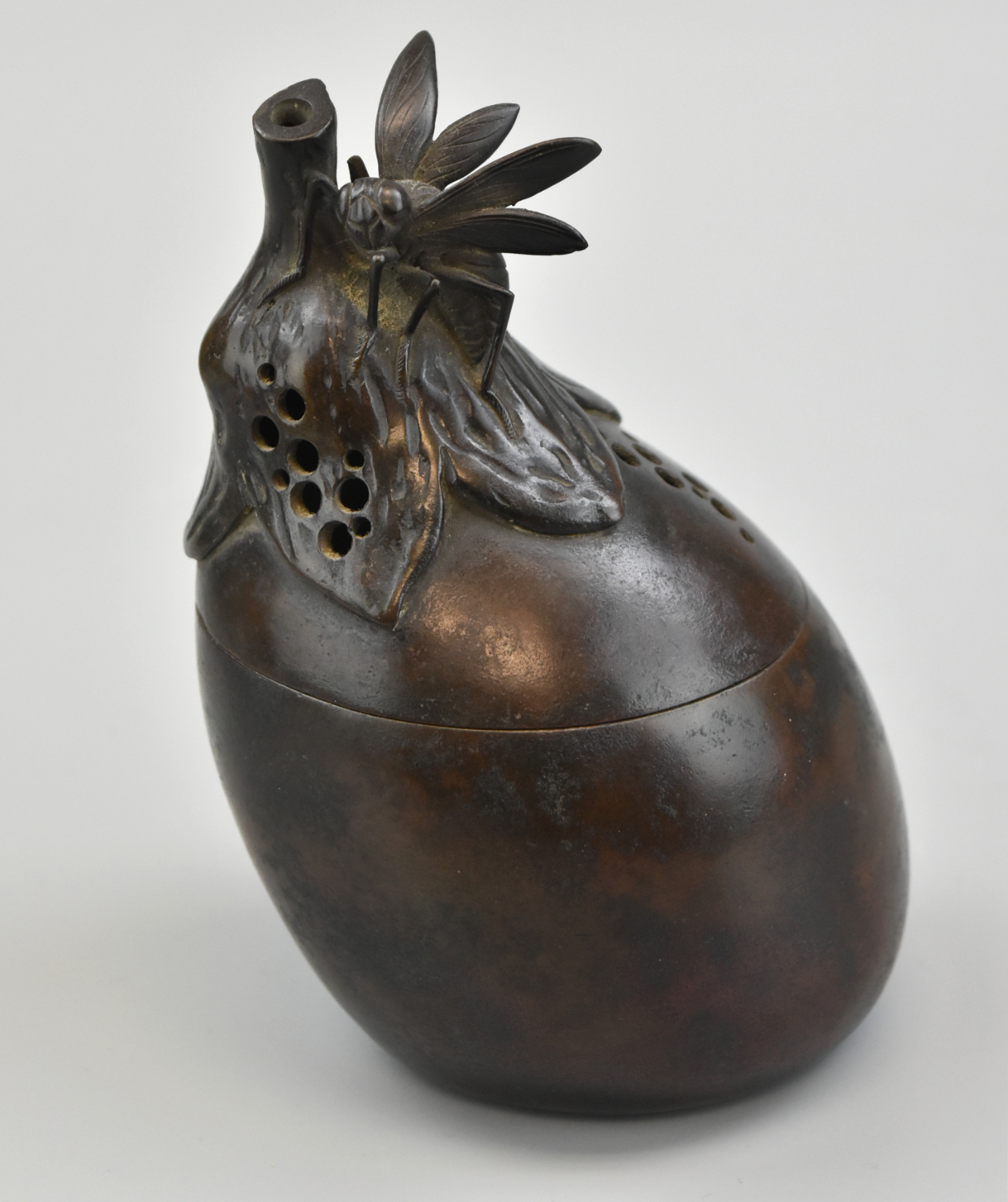 CHINESE BRONZE INCENSE BURNER W/