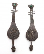 CHINESE BRONZE & JADEITE FIGUR