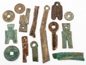 CHINESE BRONZE KEYS & COINS, 1