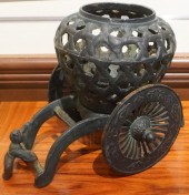 CHINESE BRONZE LANTERN ON ROLL