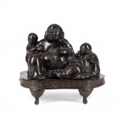 CHINESE BRONZE LAUGHING BUDDHA