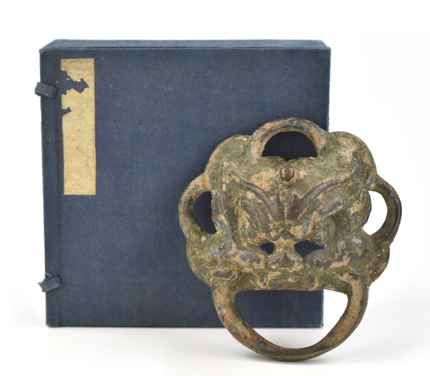 CHINESE BRONZE LION DOOR KNOCKER,