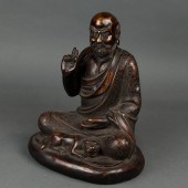 CHINESE BRONZE LUOHAN FIGURE C