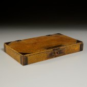 CHINESE BRONZE MOUNTED SHAGREE