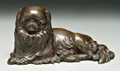 Chinese bronze Pekinese, cast