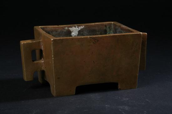 CHINESE BRONZE RECTANGULAR