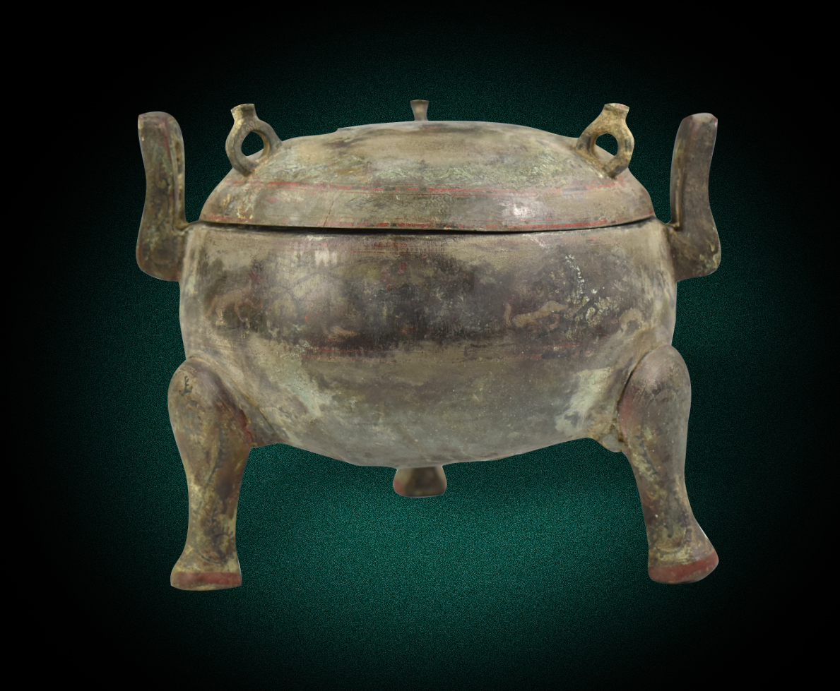 CHINESE BRONZE RITUAL COVERED