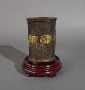 CHINESE BRONZE SCHOLARS BRUSH