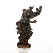 CHINESE BRONZE SCULPTURE, MONK