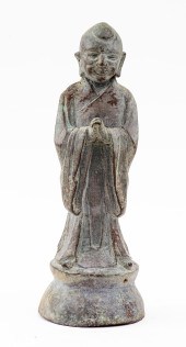 CHINESE BRONZE SCULPTURE OF A
