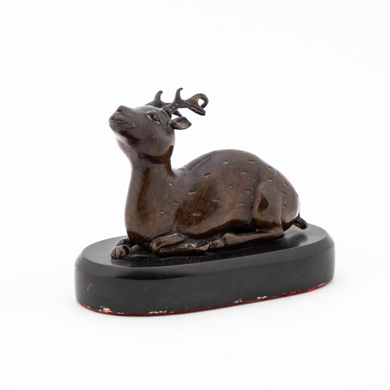 CHINESE BRONZE SCULPTURE OF DEER,