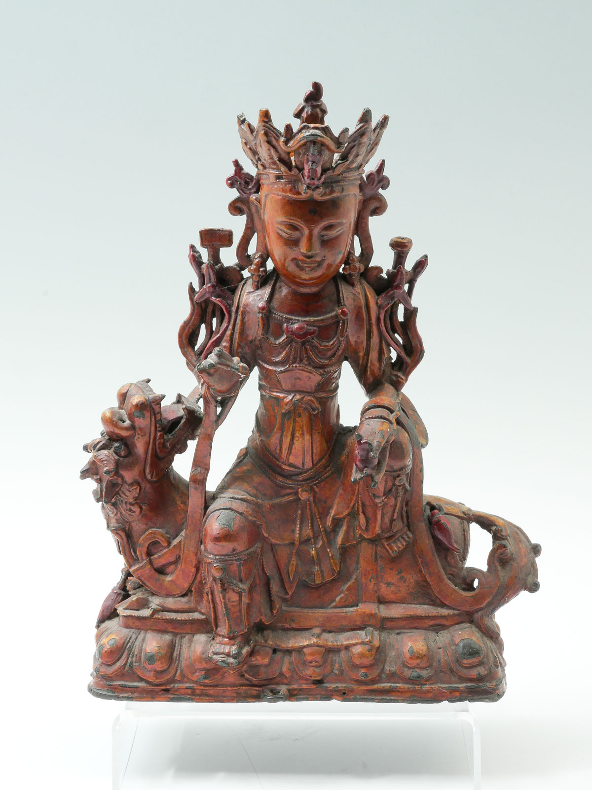 CHINESE BRONZE SCULPTURE OF GUANYIN