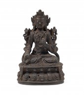 CHINESE BRONZE SEATED BUDDHA S