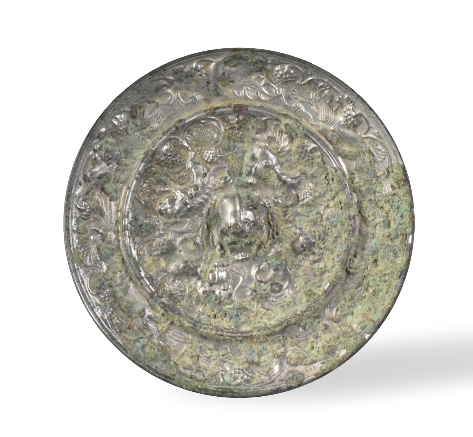 CHINESE BRONZE SQUIRREL &GRAPE