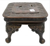 CHINESE BRONZE STAND, HAVING S