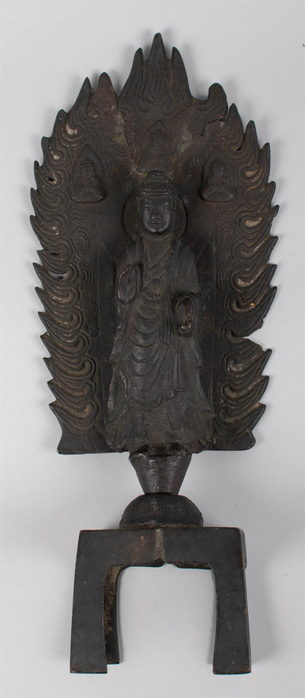 CHINESE BRONZE STANDING BUDDHA WITH