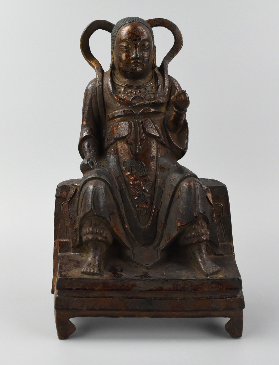CHINESE BRONZE STATUE OF ZHENWU