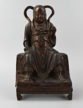 CHINESE BRONZE STATUE OF ZHENW