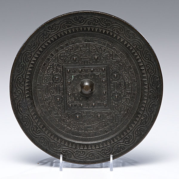 Chinese Bronze TLV Mirror Chinese a
