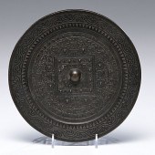 Chinese Bronze TLV Mirror Chin