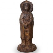 CHINESE BRONZE TRIPLE GUAN YIN
